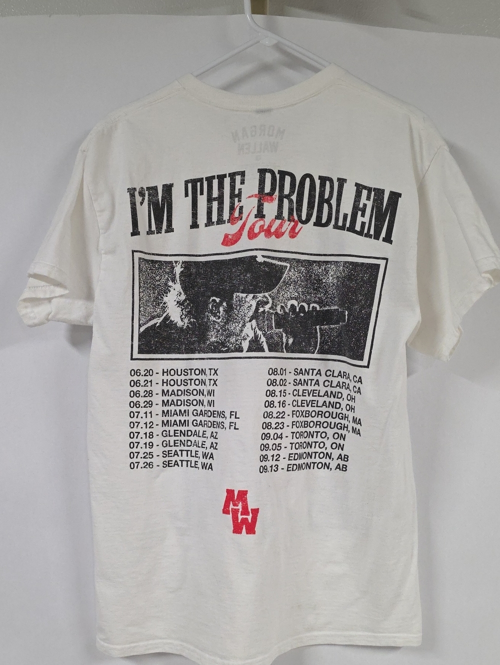 Morgan Wallen 2025 I'm The Problem Short Sleeve T-Shirt, Size Lg, Unisex - Picture 2 of 5